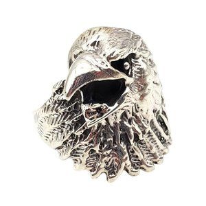Eagle Sterling Silver Ring 925 Size 8.25 Bird Jewelry 8.85 grams